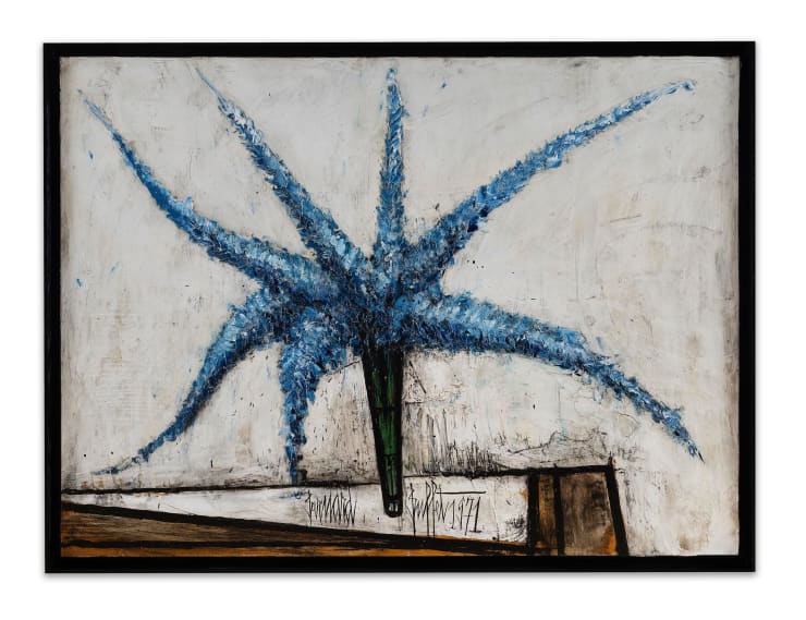 Bernard Buffet (1928-1999), Delphiniums bleus, 1971