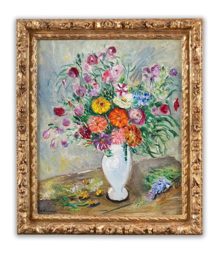 Charles Camoin (1879-1965), Bouquet de fleurs dans l'aiguière blanche, circa 1940