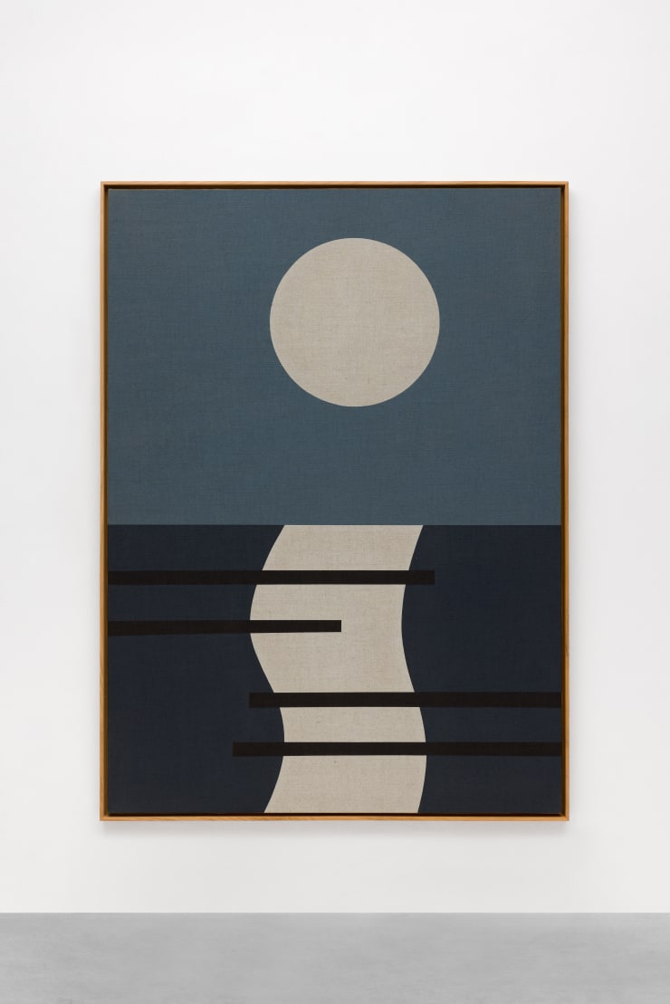 Antonio Ballester Moreno Azul 10h, 2024 Acrílica sobre juta [Acrylic on burlap] 200 x 145 cm [78 1/2 x 57 in.]