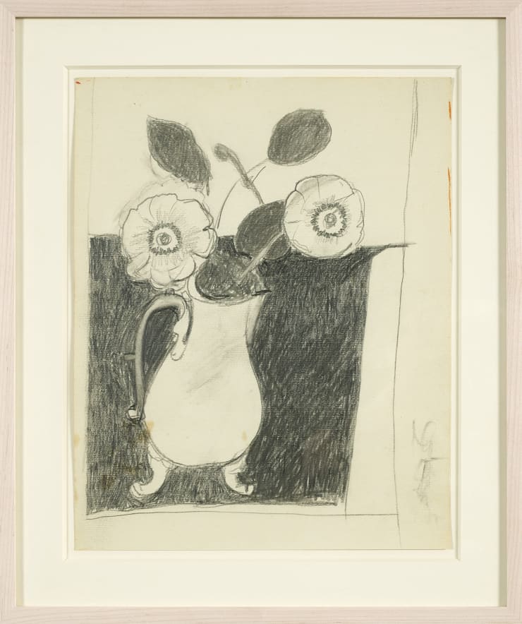 Janice Biala Study for “Vase avec Deus Roses", c. 1975