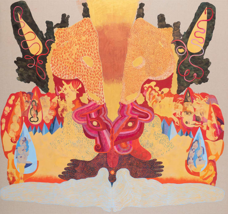 Radka Bodzewicz, N.7 O zrození světa ( kosti, krev, maso, voda, zlato a vnitřní oheň ) / N.7 About the Creation of the World ( Bones, Blood, Meat, Water, Gold and inner Fire), 2023