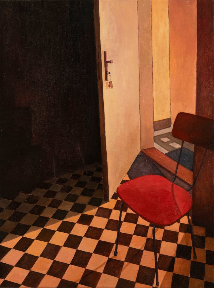 Ilona Koroman, Červená židle / The Red Chair, 2025