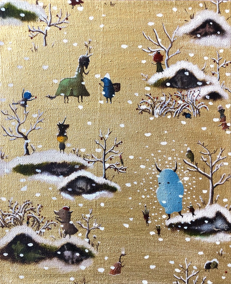 Den 3 SOTA SAKUMA Prodavač scvrklých jablíček 40 x 33 cm