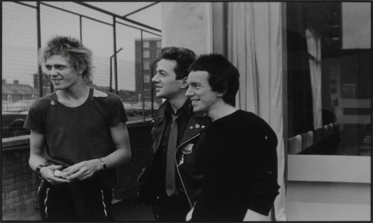 Caroline Coon Paul Simonon, Joe Strummer and Topper Headon, Belfast, 1977 Gelatin Silver Print 30.6 x 24.2 cms 12 1/16 x 9 8/16 ins