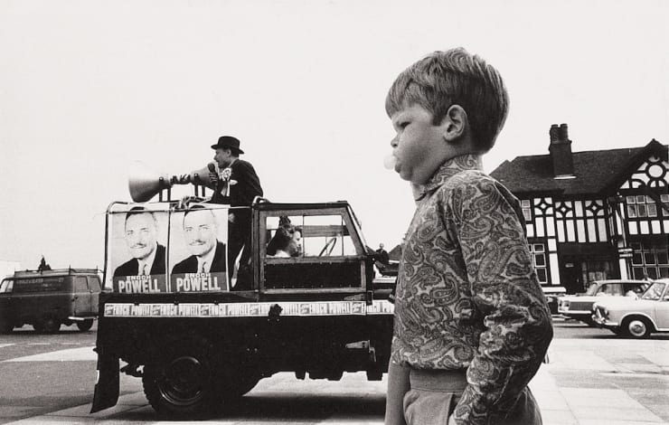 Paul Hill, Enoch Powell and Bubble Gum Boy, Wolverhampton, 1970