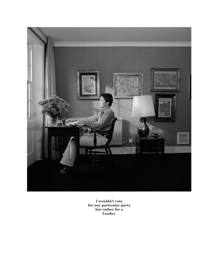 Karen Knorr, Belgravia (I wouldn't vote for any particular party but rather for a Leader), 1979