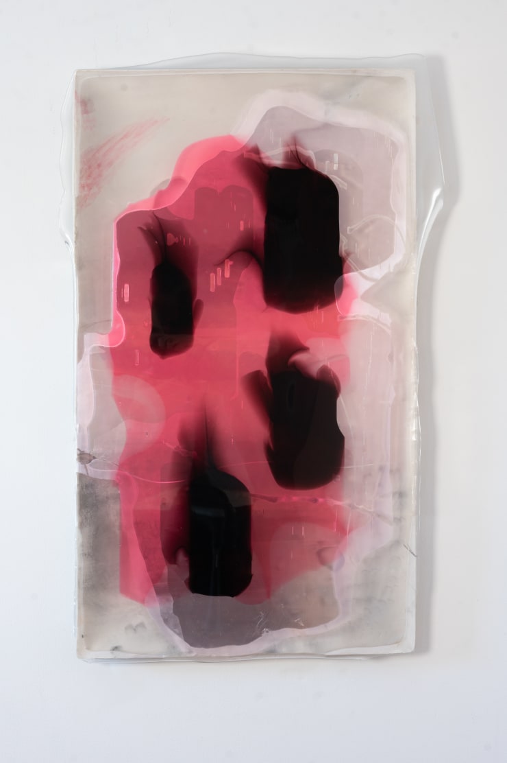 Josh Tonsfeldt Untitled, 2022 fiberglass reinforced gypsum, fiberglass cloth, epoxy resin, urethane resin, pigments, ash, paint, inkjet dyes 40 x 24 x 2 inches