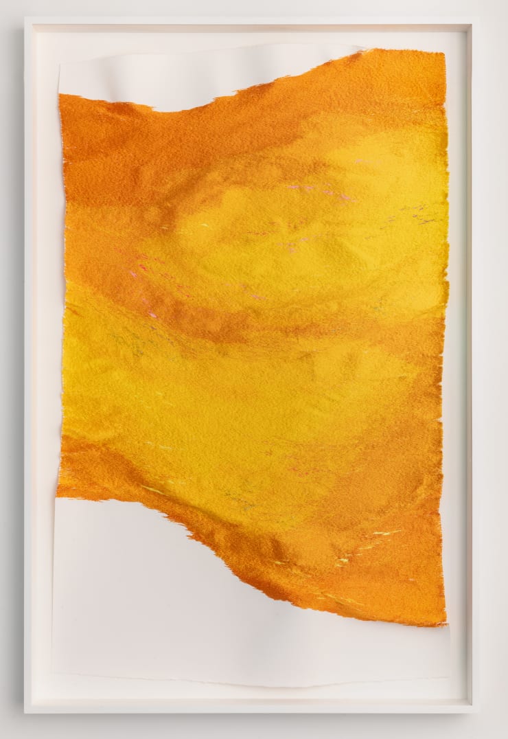 Jessie Henson Midst (devotion), 2024 Polyester and rayon thread on paper 53.5 x 32.5 x 2 inches 57 5/16 x 37 3/4 x 3 7/16 inches framed