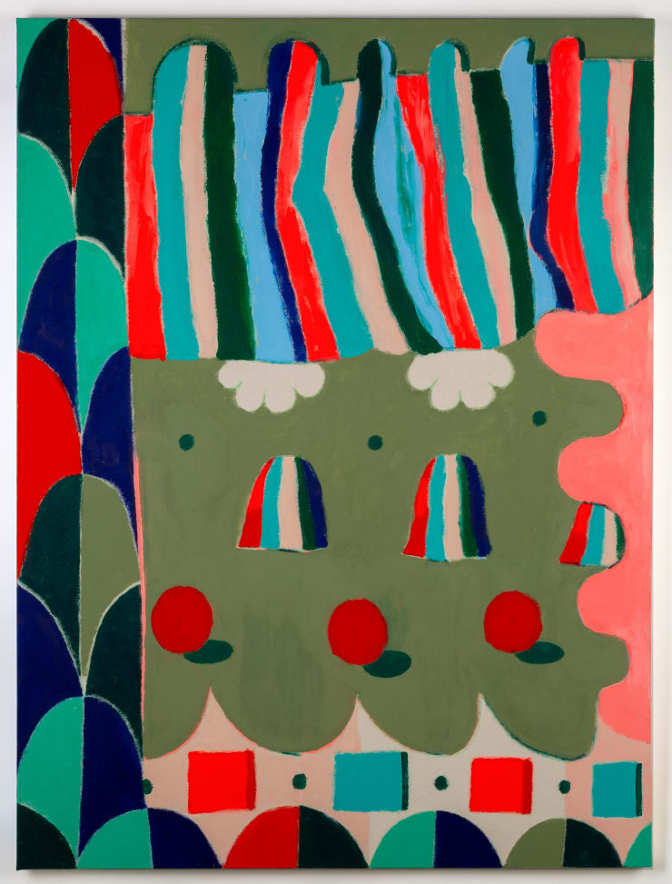 Niki Ford Fashion Plait, 2024 acrylic, flashe and archival marker on canvas 48 x 36 inches