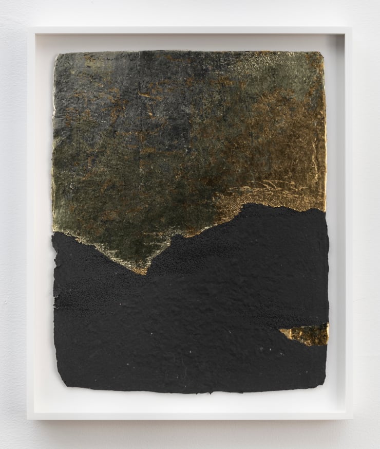 Jessie Henson Nocturne (Dark was the Night), IV, 2023 12, 18, and 24k gold on handmade paper 22.5 x 18.75 x 2 inches framed
