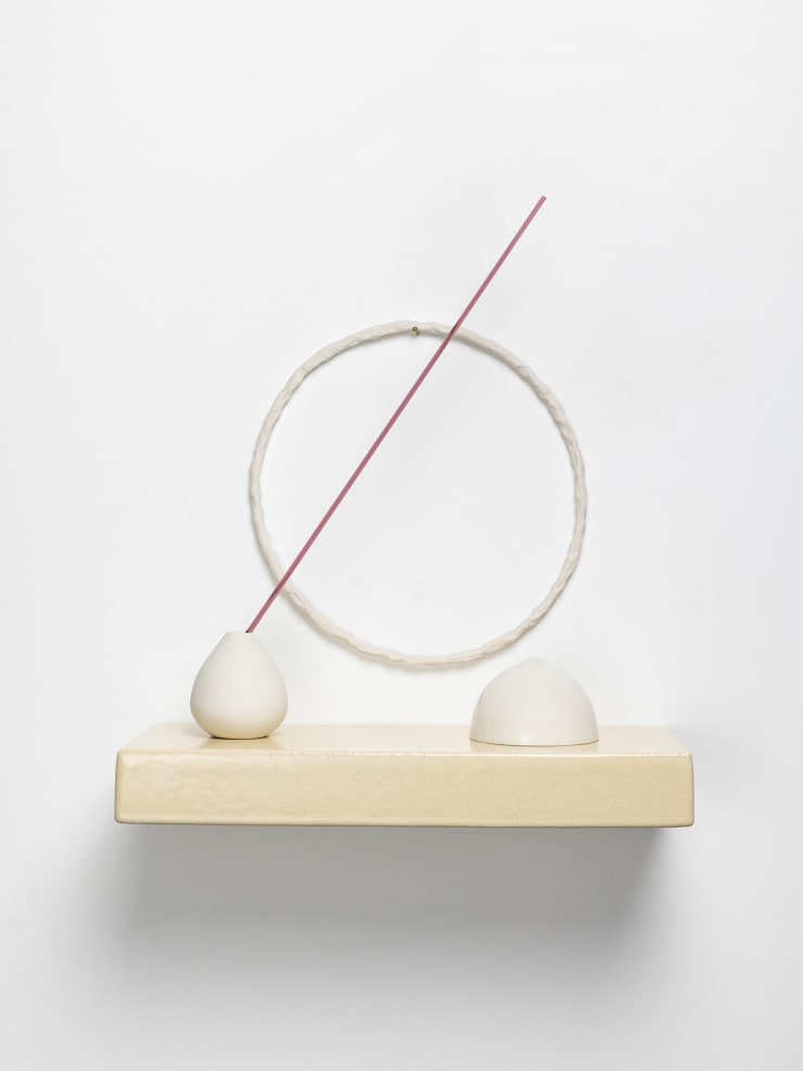Marie Herwald Hermann oscillating compound, 2025 porcelain, stoneware and glass 18 x 16 x 7 inches