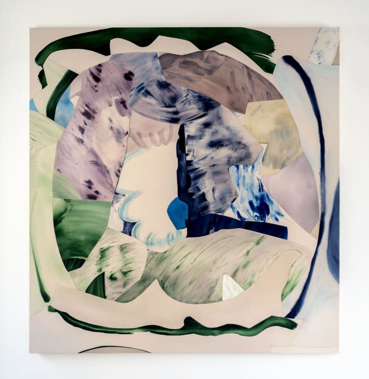 Claire Oswalt My House as a Distant Home: 12:15am, 2024 acrylic on sewn canvas 82 x 78 inches