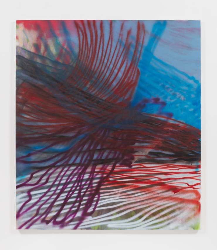 Andrea Marie Breiling Thrown Into Your Tide, 2021 spray paint on canvas 83 x 73 inches