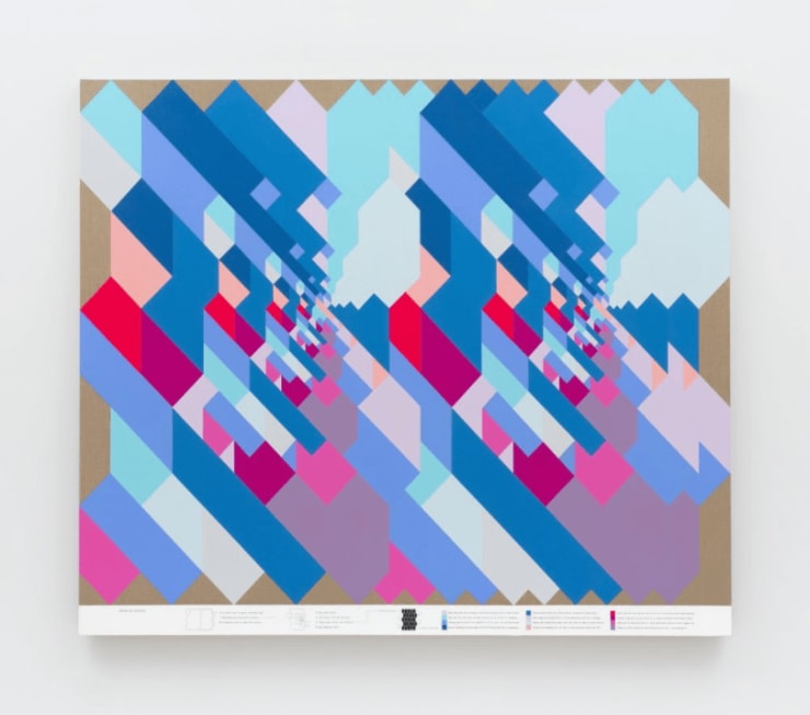 Andrew Kuo Extra #2 (3/7/21), 2021 acrylic and carbon transfer on linen 65 x 76 x 2 inches