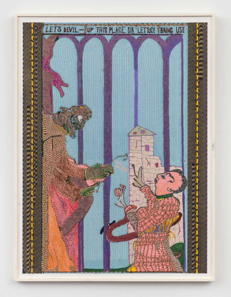 Jacques Louis Vidal The Great and Secret Show, 2024 archival ink, and acrylic on paper mounted on masonite panel 24.25 x 18.25 inches