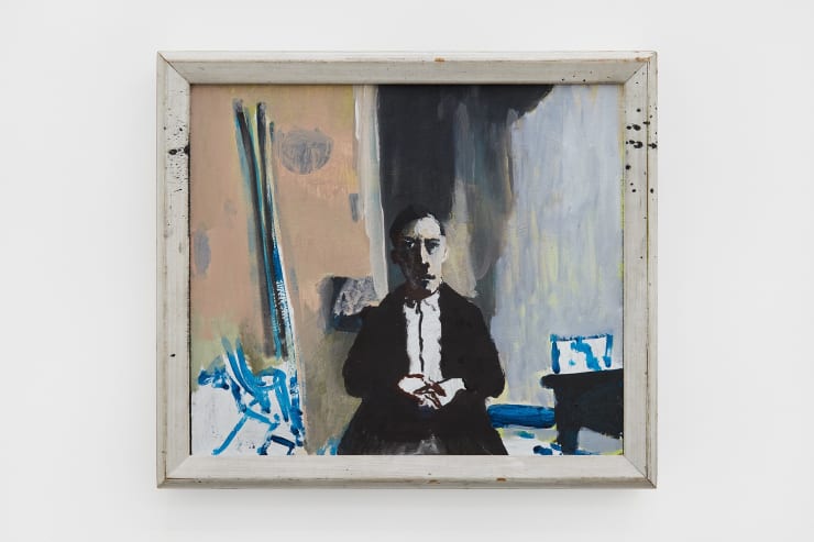 Norman Hyams, Portrait with black table, 2022