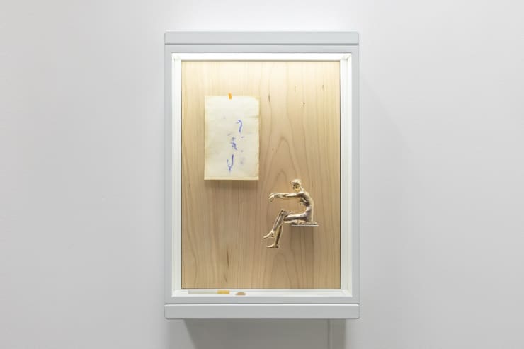 Victor Lim Seaward, Vitrine (Composition with Seated Figure), 2023