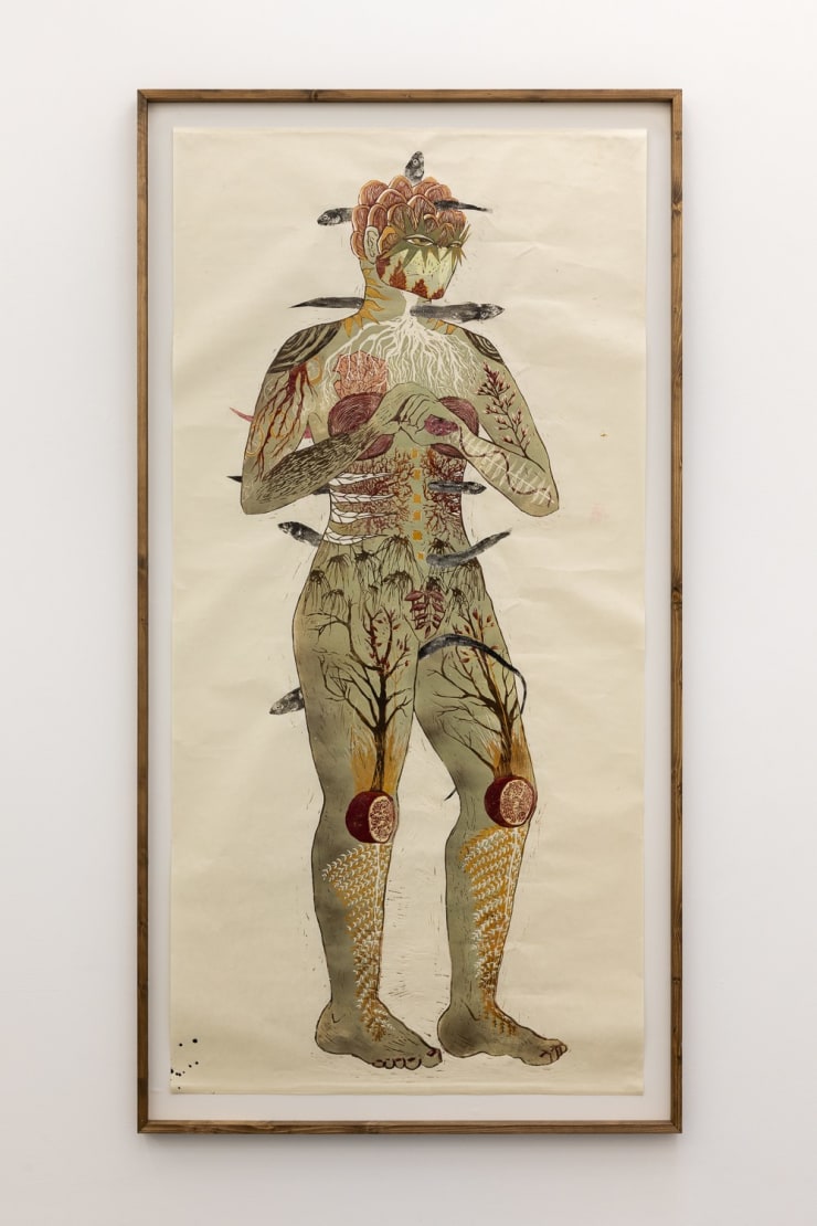 Framed print with human figure by Alexi Marshall