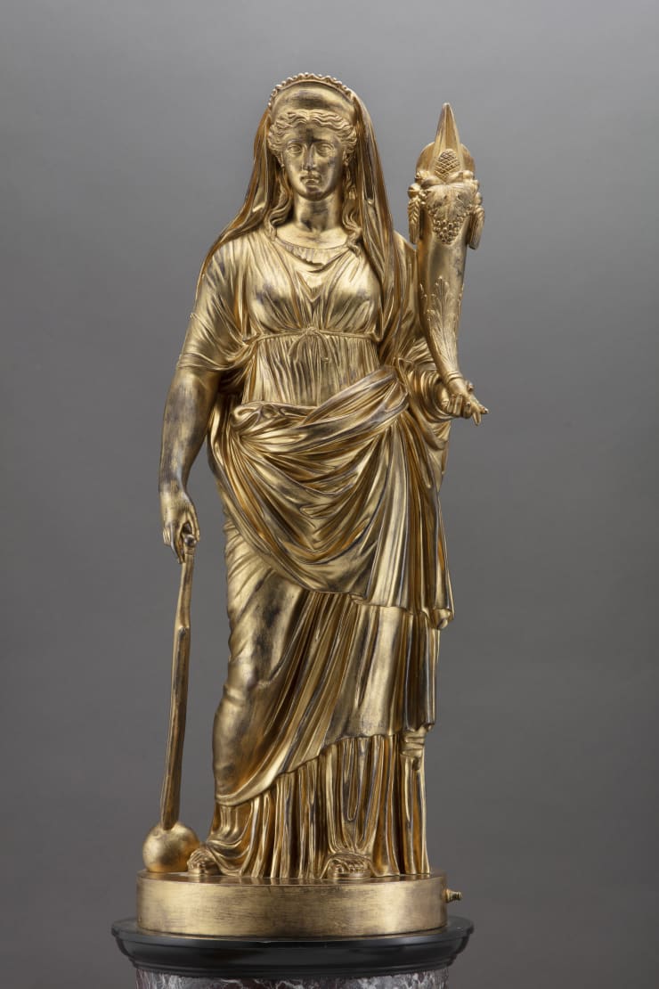 Benedetto Boschetti, Gilt bronze sculpture depicting Goddess