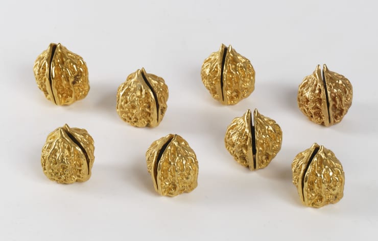Gabriella Crespi, Set of Eight Placeholder Walnuts, 1980 ca.