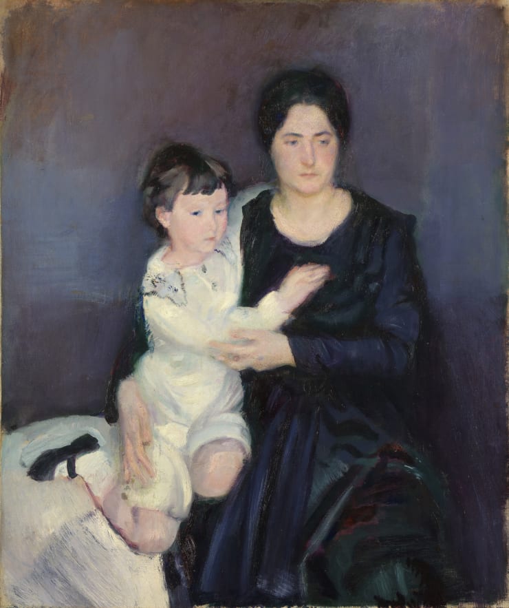 Armando Spadini, Portrait of Princess Brancaccio and her son, 1916