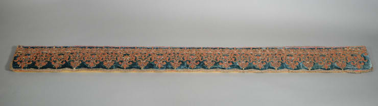 Giovanni Rassanelli called il Fiorentino (attr.), EMBROIDERED FLOUNCE, Trapani, late 17th century
