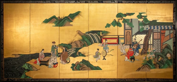 SIX-PANEL SCREEN, Japan, Meiji period (1868-1912)