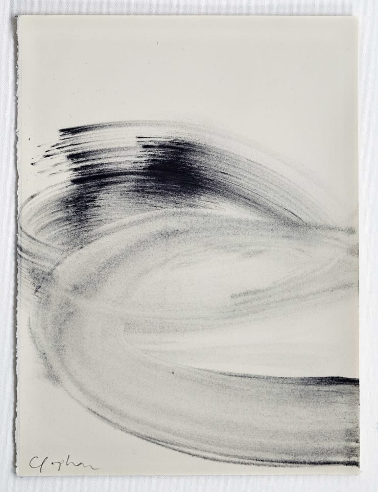 Zephyr, 2021 Carbon powder on Somerset 300gsm paper 45 x 35cm