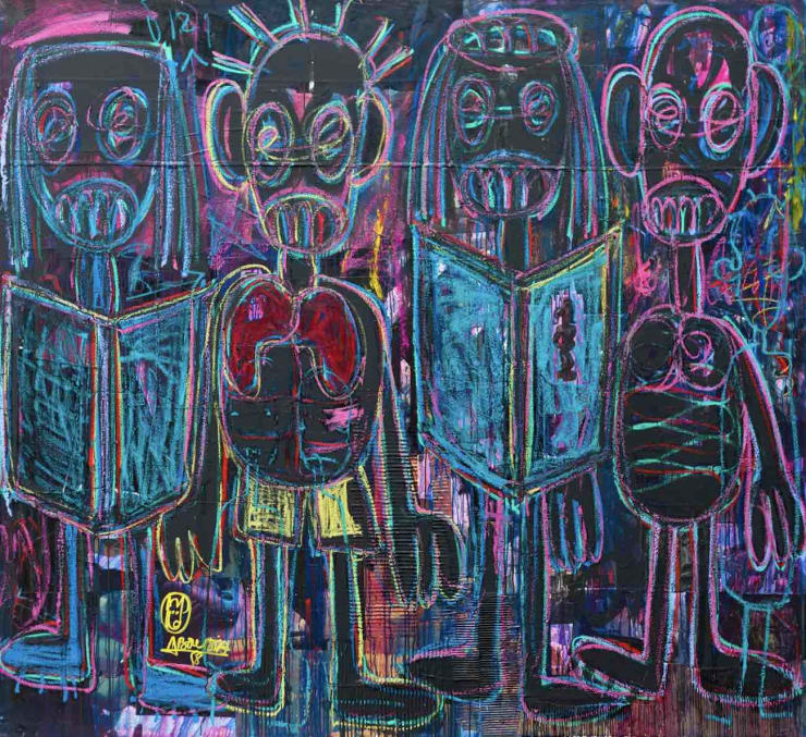 Aboudia, Masquerade #11 , 2019