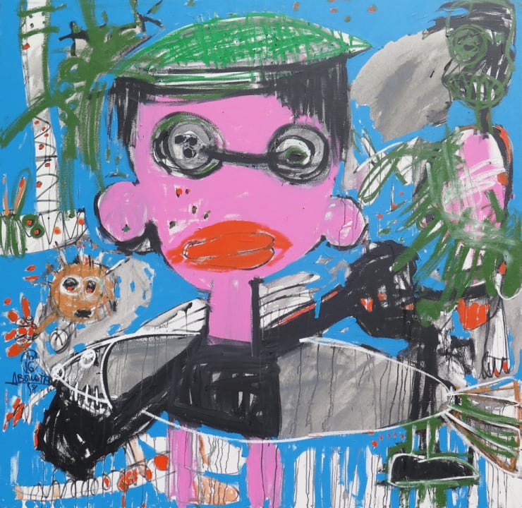 Aboudia, Pink Lady, 2018