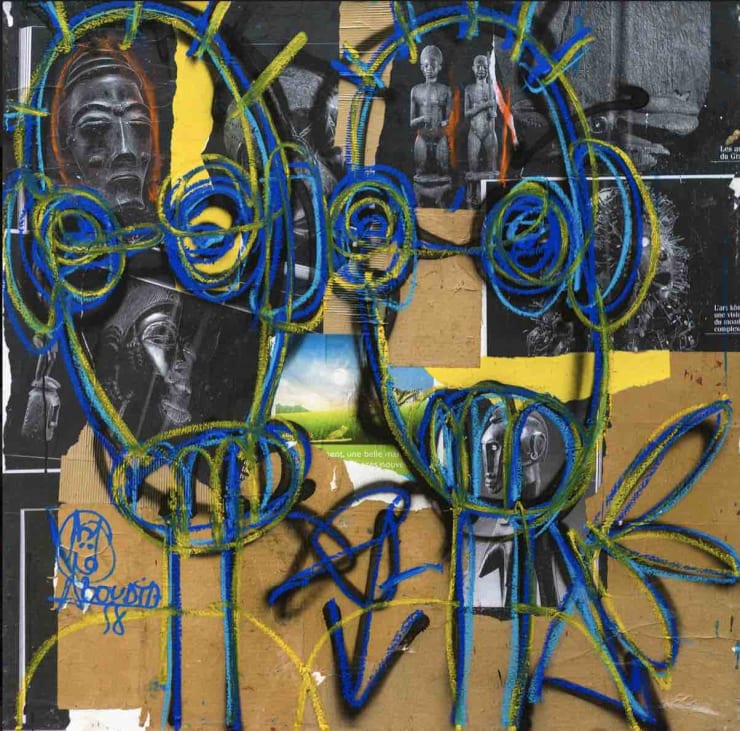 Aboudia, Masquerade #2, 2019