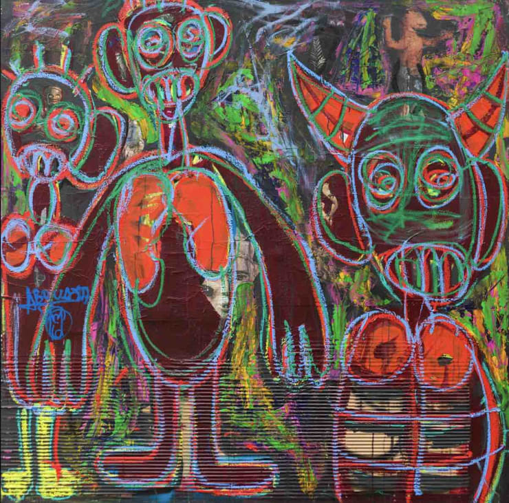 Aboudia, Masquerade #7, 2019
