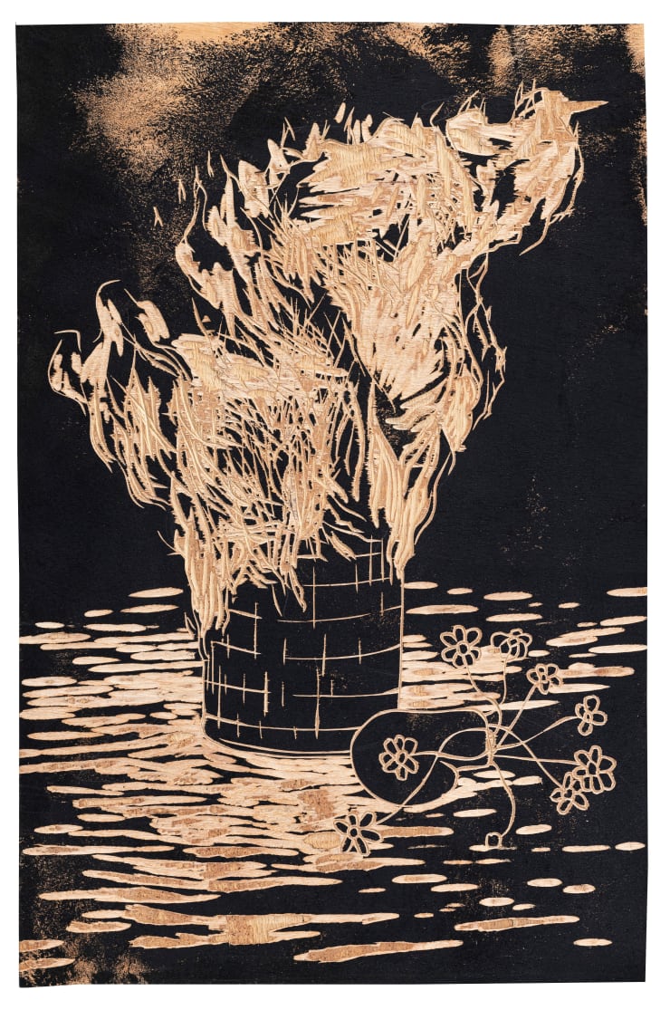 Assoukrou Aké, Les fleurs de demain poussent dans les flammes, 2023