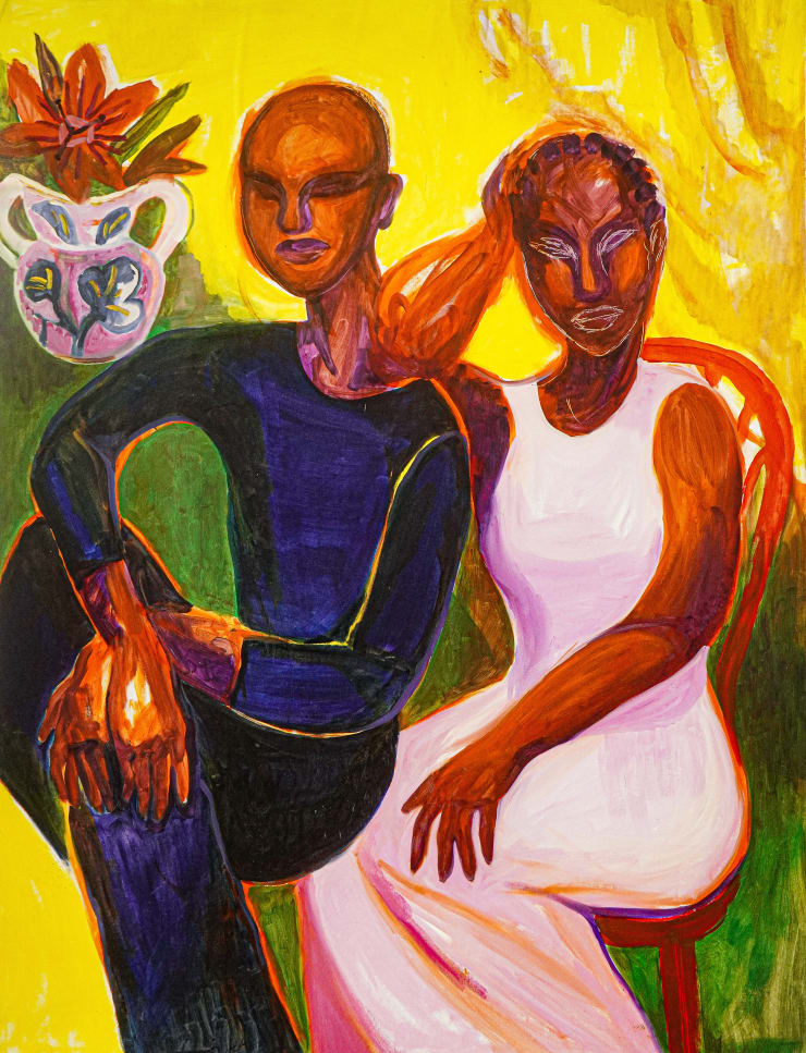 Rachel Marsil, Mon cadeau pour toi, (Couple et passiflore), 2022