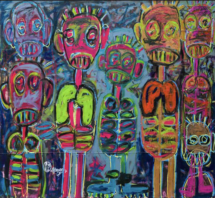 Aboudia, Masquerade #12, 2019
