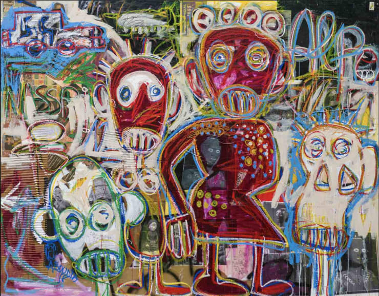 Aboudia, Masquerade #9 , 2019