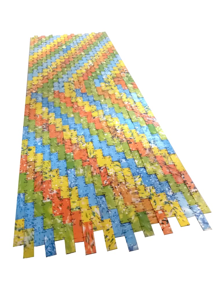 Jean Servais Somian, Tapis "Claquettes", 2019