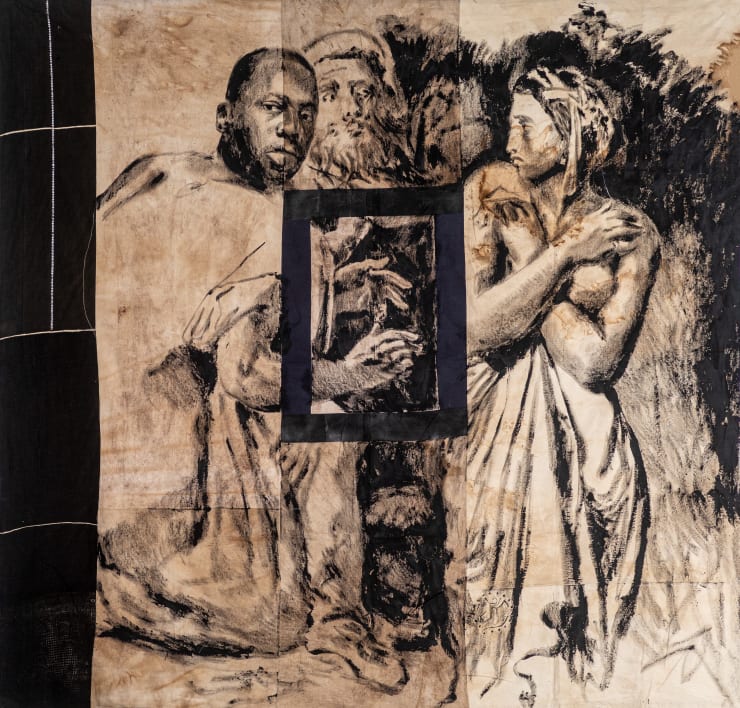 Roméo Mivekannin, Suzanne et les vieillards, after T. Chassériau - Série Modèle Noir, 2019