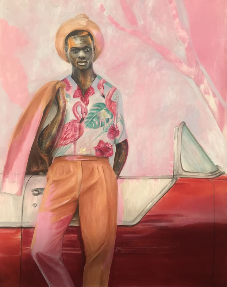 Elladj Lincy Deloumeaux, Hibiscus rouge, 2020