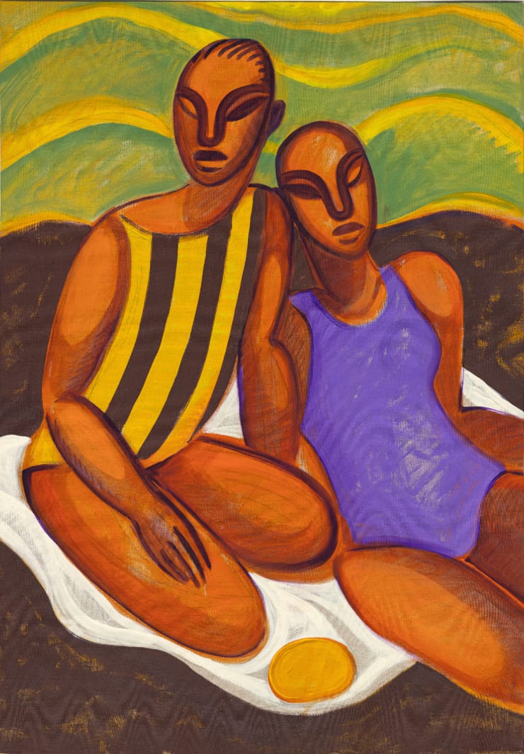 Rachel Marsil, Devant la mer agitée, deux soeurs, 2024
