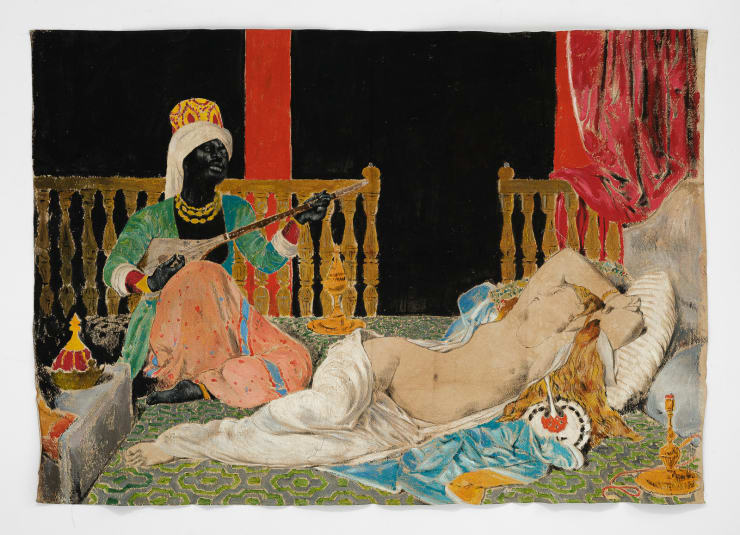 Roméo Mivekannin, Odalisque à l'esclave, d'après Ingres, 2022
