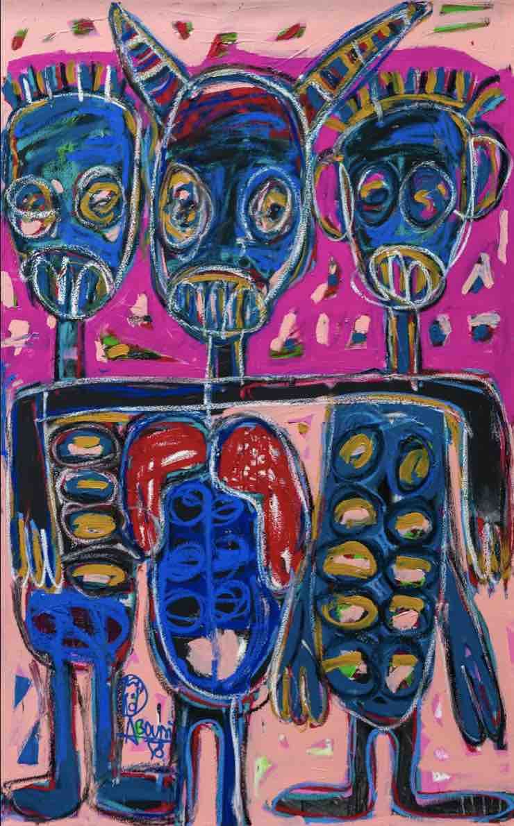 Aboudia, Masquerade #14 , 2019