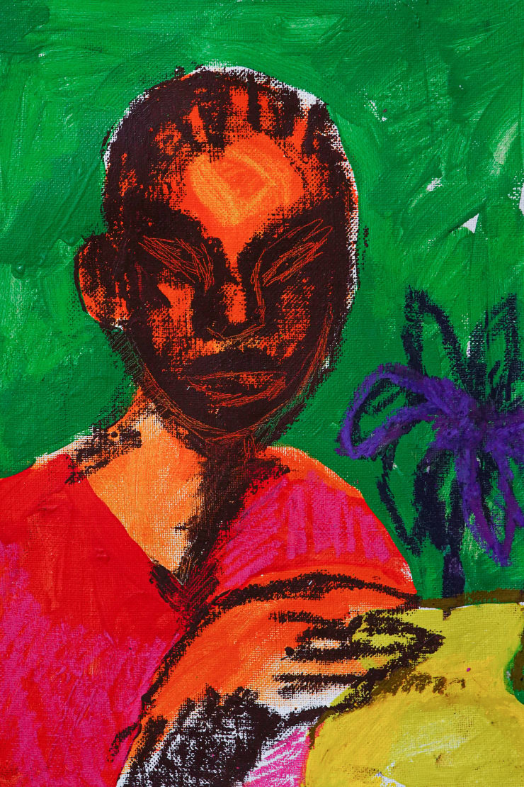 Rachel Marsil, Femme au soliflore [ Woman with Soliflore], 2022
