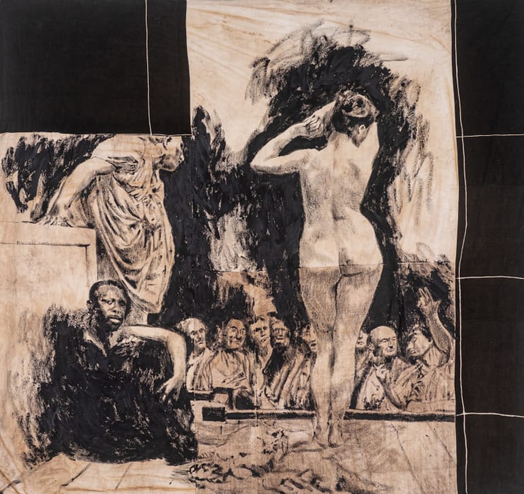 Roméo Mivekannin, Marché aux esclaves à Rome, after J.-L. Gérôme - Série Modèle Noir, 2019