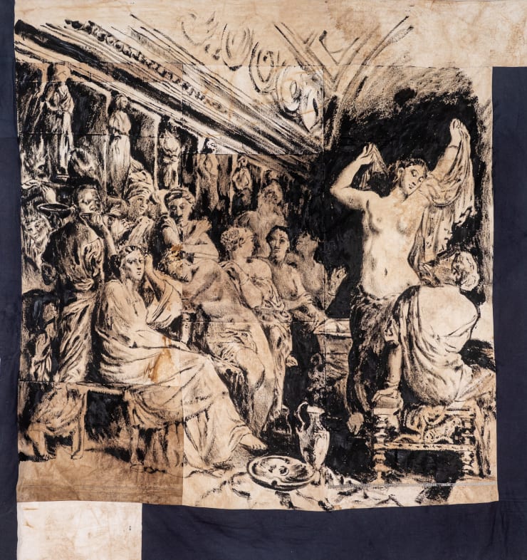Roméo Mivekannin, Tépidarium (after Théodore Chassériau), Modèle Noir Series, 2019