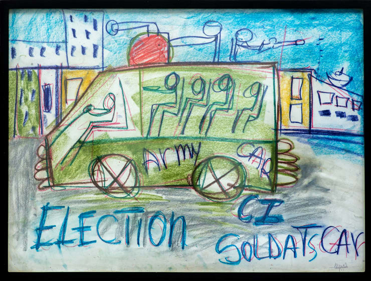Aboudia, Army Car, 2011