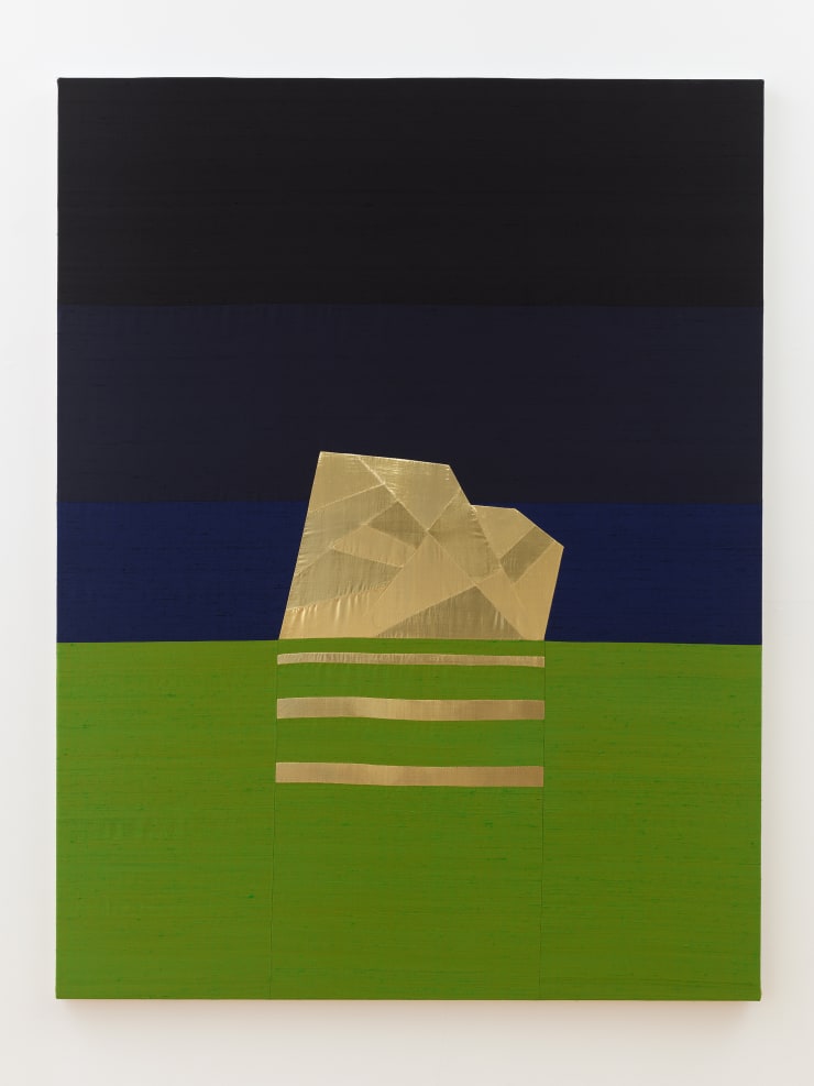 Angelo Filomeno, Island (blue, gold, green), 2022