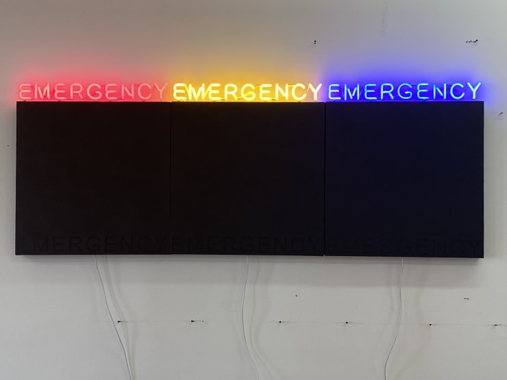 Deborah Kass, Emergency (red, yellow, blue), 2020