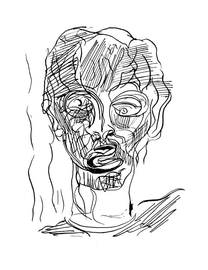 Claude Ferrand Illustration des 'Fleurs du Mal', 1946 Dessin - Encre de chine