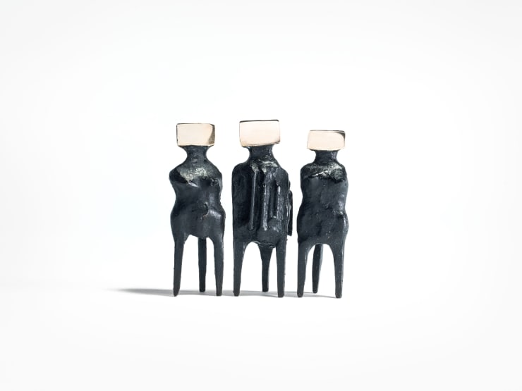 Lynn Chadwick Three Small Watchers Miniatures, 1973 Bronze 53 x 15 x 15 mm each Edition of 30